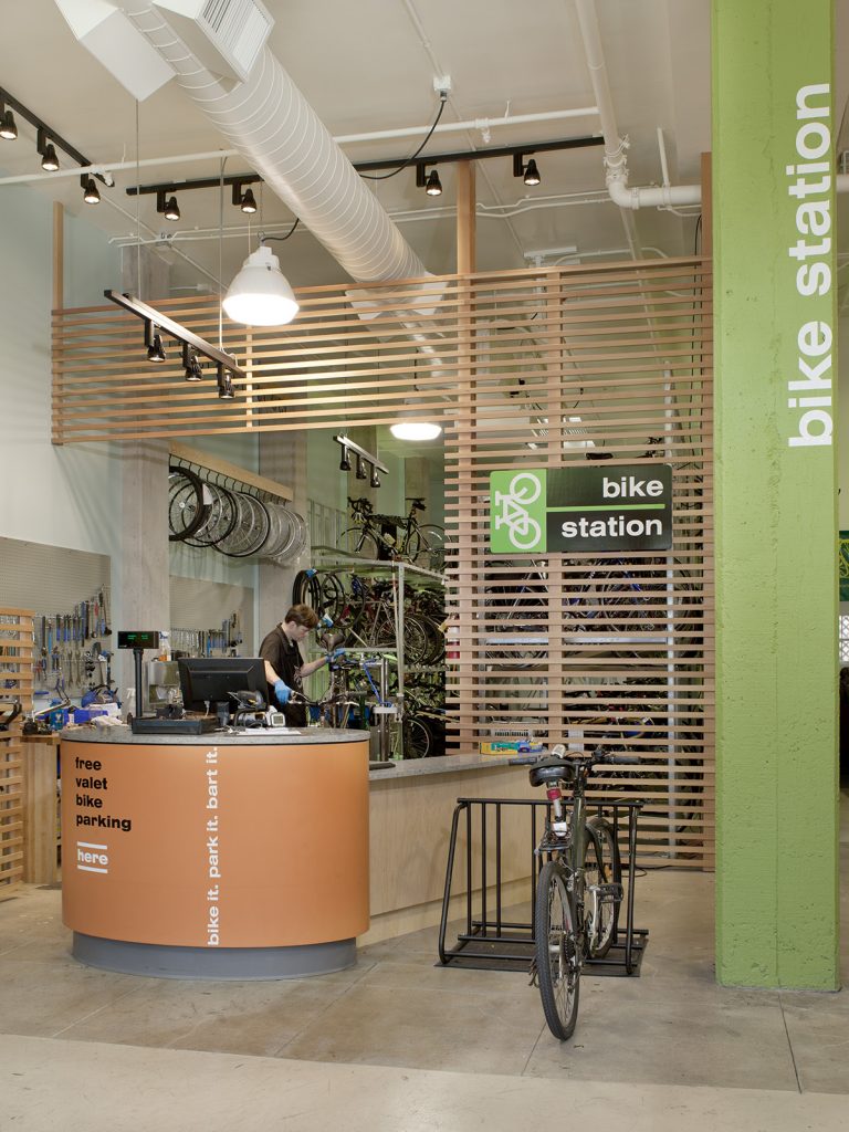 front counter of BART Berkeley Bike Station